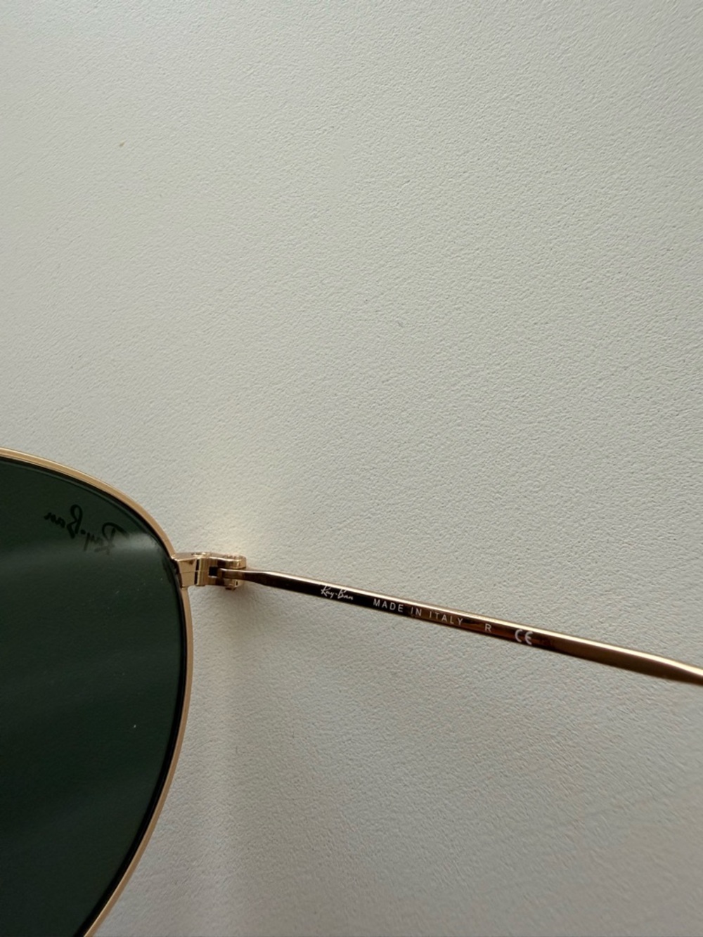 Ray-Ban Gold Frame Sunglasses with Dark Green Lenses - Picture 5 of 8